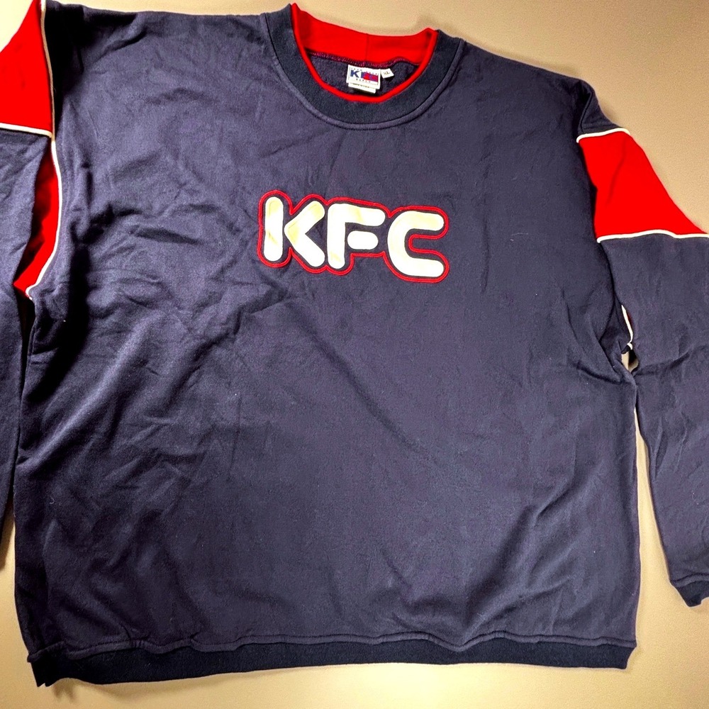 Vintage KFC Crewneck Sweatshirt Mens XL Made In USA Barco Fast Food Logo